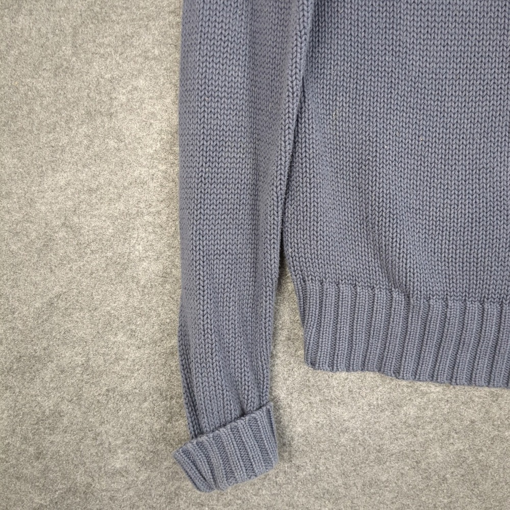 Calvin Klein Jeans Womens Small Blue Chunky Knit Turtleneck Sweater - Picture 3 of 13
